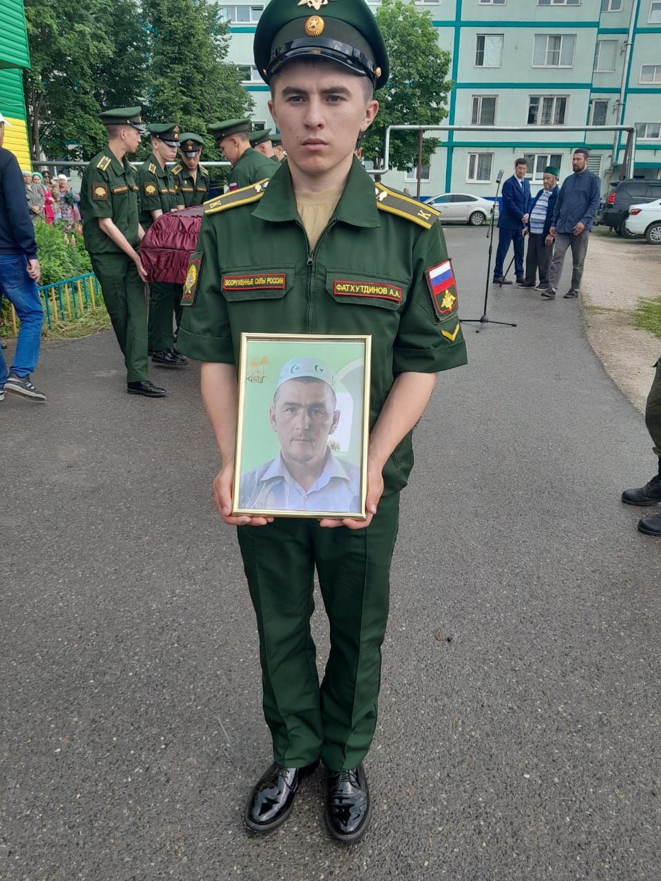 Саба районы хәрби операция корбанын озатты.