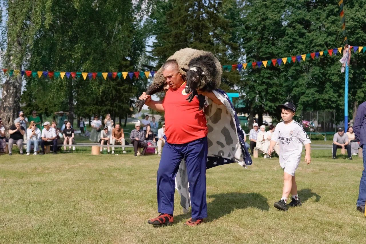 8 июнь көнне Шәмәрдән авылының Урман аланында милли бәйрәмебез Сабантуе оештырылды.