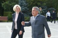Татарстан Рәисе Рөстәм Миңнеханов һәм Россия вице-премьеры Виктория Абрамченко республиканың Урман селекция-орлыкчылык үзәгендә булды