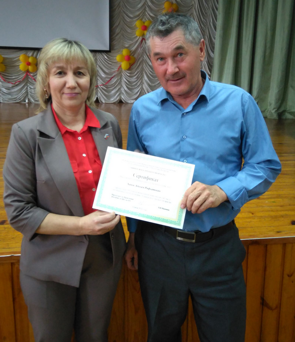 Саба районында курсларны укып чыккан пенсионерларга сертификат тапшырылды